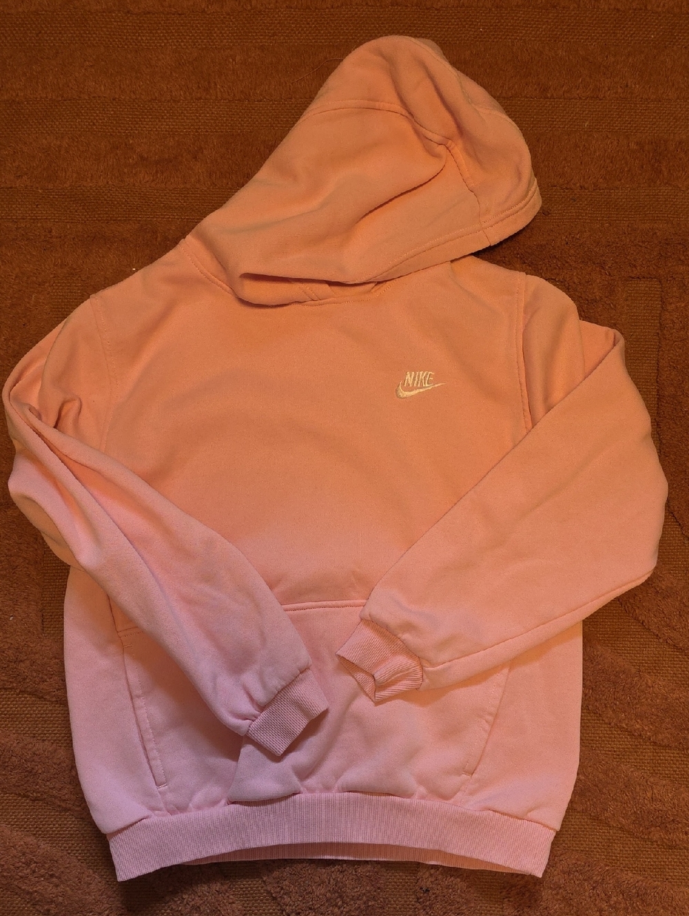 Nike Light Pink Girls XL Hoodie with White Swoosh